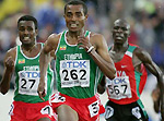 Ethiopia's double world record-holder Kenenisa Bekele outsprints Sileshi Sihine and Kenya's Moses Mosop in Helsinki - Source IAAF TV