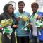 Blessing Okagbare, Gloria Asumnu & Lawretta Ozoh on the podium/ Photo: Yomi Omogbeja