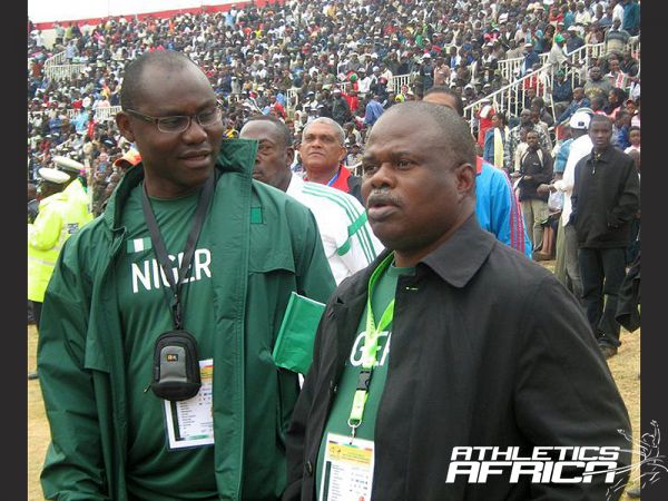 L-R: Navy Commodore Omatseye Nesiama with AFN President Solomon Ogba at Nairobi 2010 AAC