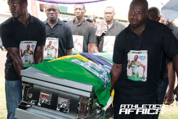 Lying in State of late Sunday Bada at the National Stadium Lagos/ PM News