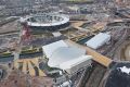 Aerial view of the Aquatics Centre and the Olympic Stadium / © ODA