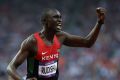David Rudisha celebrates after his World Record Run in London / Photo: LOCOG