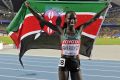 Kenyan Vivian Cheruiyot at the Daegu 2011 IAAF World Championships