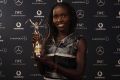 Vivian Cheruiyot at the Laureus Awards/ Photo: Getty/Laureus