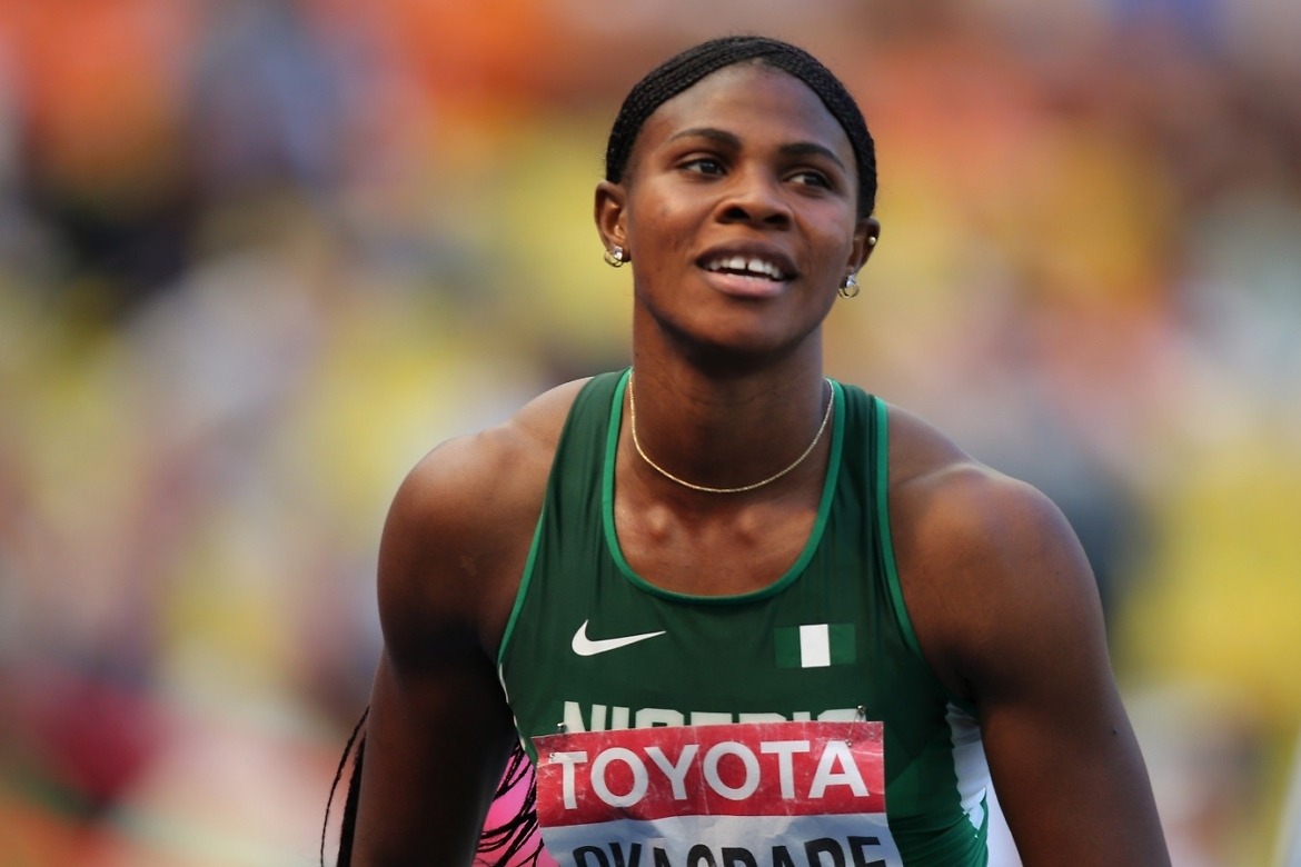 Blessing Okagbare during Day Two of the 14th IAAF World Athletics Championships Moscow 2013 at Luzhniki Stadium on August 11, 2013 in Moscow, Russia. (Photo by Ian Walton/Getty Images)