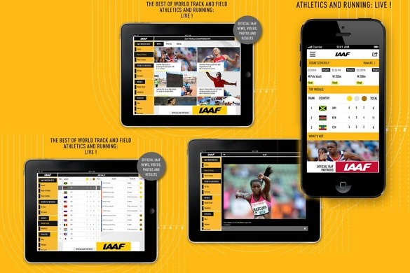IAAF release mobile and tablets app for Moscow 2013