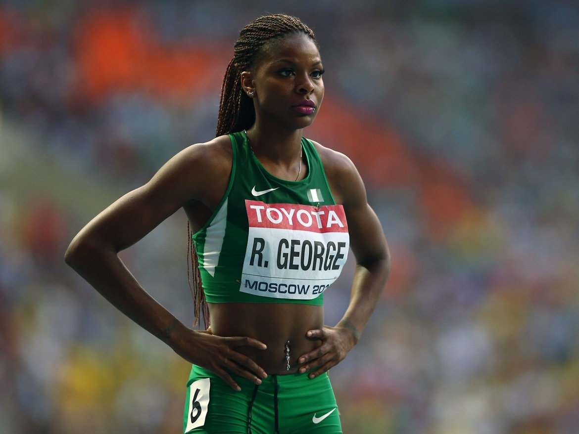 Nigerian quarter-miler, Regina George at Moscow 2013 / Photo credit: IAAF/ Getty