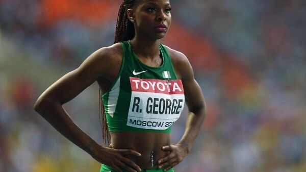 Nigerian quarter-miler, Regina George at Moscow 2013 / Photo credit: IAAF/ Getty