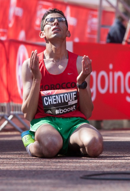 2014 London Marathon T12 winner - El Amin Chentouf from Morocco