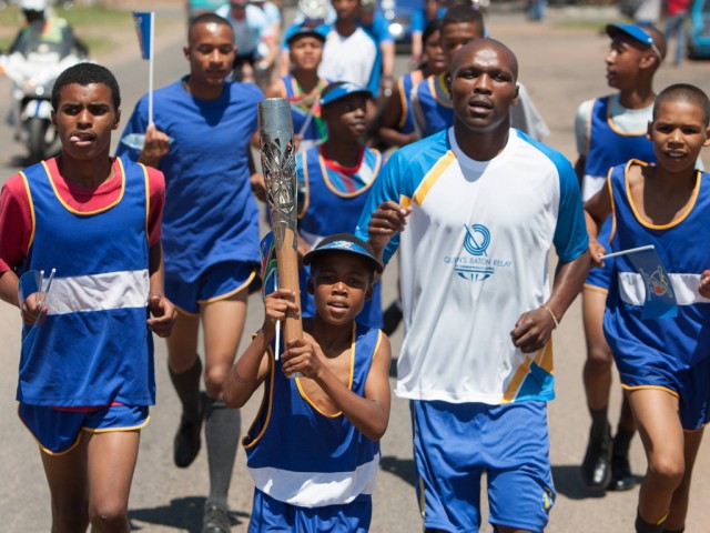 The Queen's Baton relayed through Reiger Park, Johannesburg, South Africa, on Tuesday 11 February 2014 / Glasgow 2014 OC Flickr