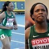 Gloria Asumnu in action for Nigeria at recent international athletics competitions.