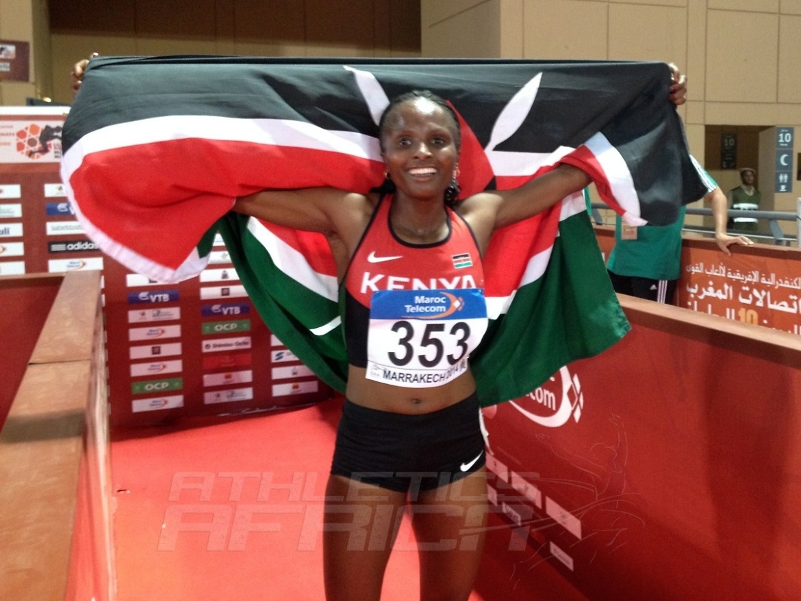 Hellen Obiri won the women's 1500m in 4:09.53 at the 2014 Africa Senior Athletics Championships in Marrakech last month / Photo credit: Yomi Omogbeja