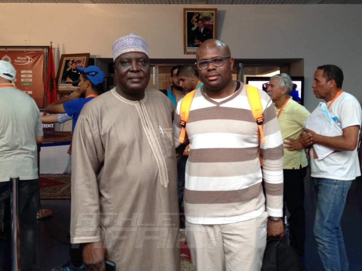 Our Editor with the CAA President, Hamad Kalkaba Malboum / Photo credit: Yomi Omogbeja
