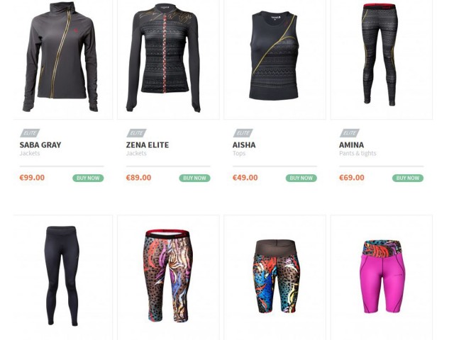 Screenshot of 'Lornah' apparel store for active women / Photo Credit: Lornahsports.com