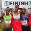 The top three SPAR Women’s Challenge winners at the Joburg leg. (L-R): Rutendo Nyahora (2nd); Lebogang Phalula (1st); and Mamorallo Tjoka (3rd).