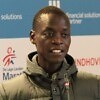 Kenyan Leonard Komon at the 2014 De Lage Landen Marathon Eindhoven Press Conference on Thursday October 9, 2014 - Photo credit: Organisers / Ad Hoeks