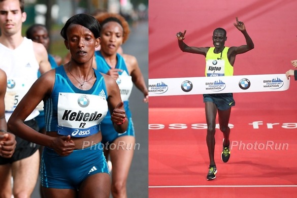 Mark Kiptoo and Aberu Kebede win BMW Frankfurt Marathon
