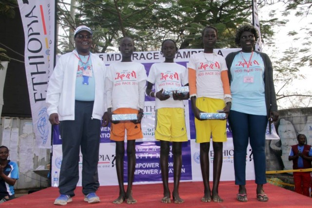 The winners - girls at the 2015 MDG Gambella 5K race / Photo credit: Great Ethiopian Run