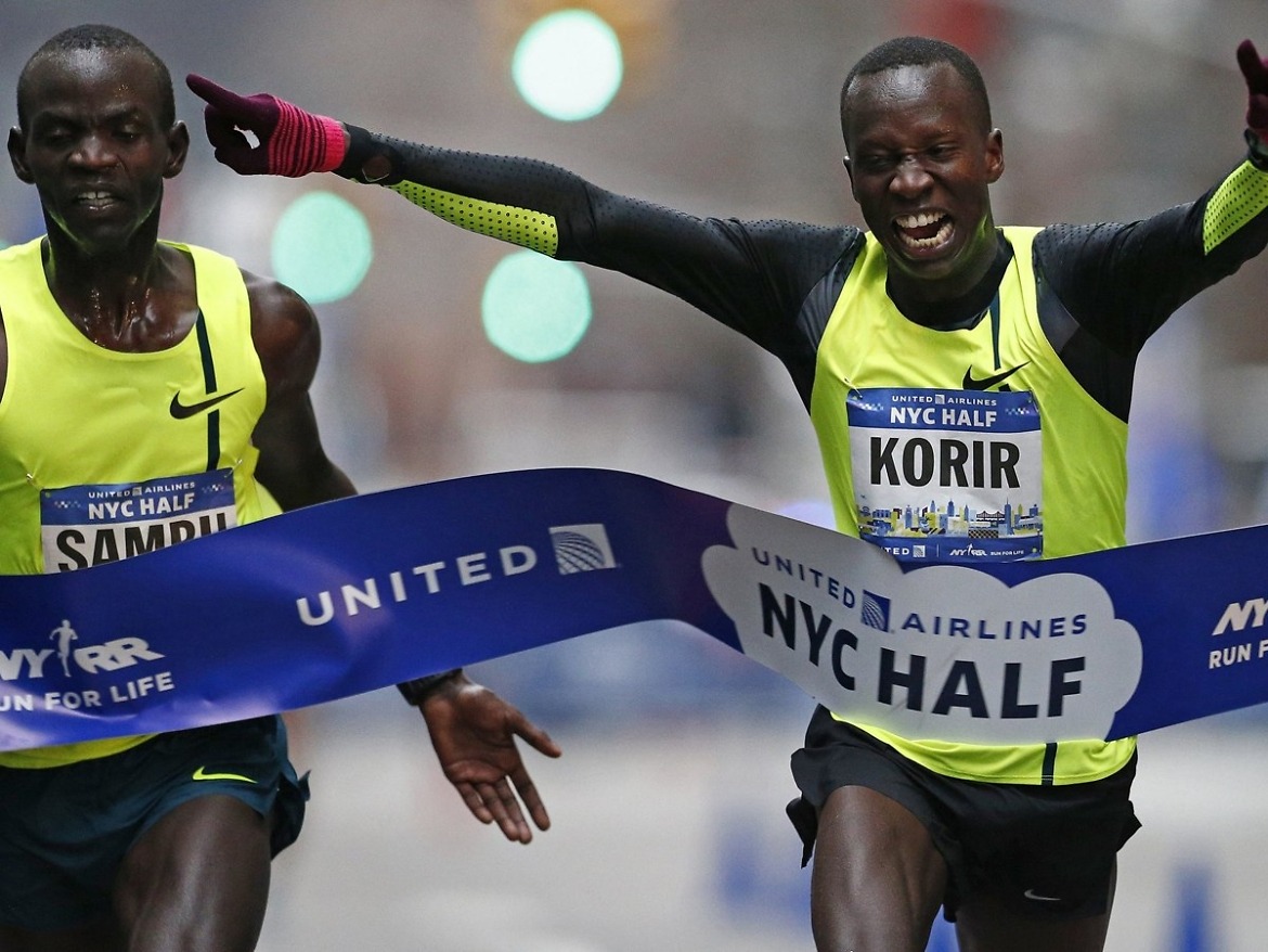 Leonard Korir wins 2015 NYC Half Marathon / Photo Credit: Rich Schultz/Getty Images