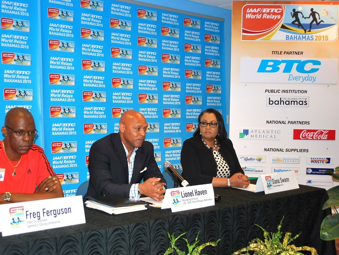The Local Organizing Committee team at the 2nd IAAF/BTC World Relays 2015 in Nassau, The Bahamas / Photo: LOC
