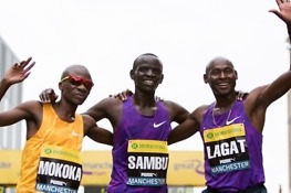 Sambu and Saina triumph at 2015 Great Manchester Run
