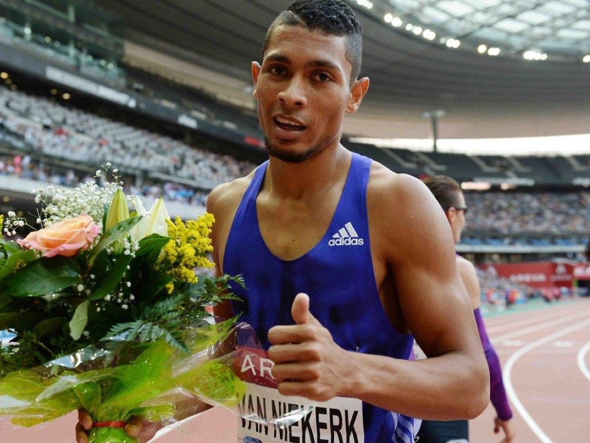 Wayde van Niekerk after winning at the Meeting Areva on July 4 / Photo Credit: © Jiro Mochizuki / Giancarlo Colombo