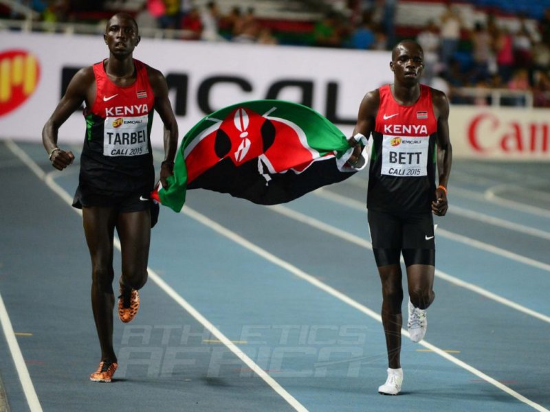 Willy Tarbei and Kipyegon Bett at the IAAF World Youth Championships, Cali 2015 / Photo Credit: Getty Images for the IAAF