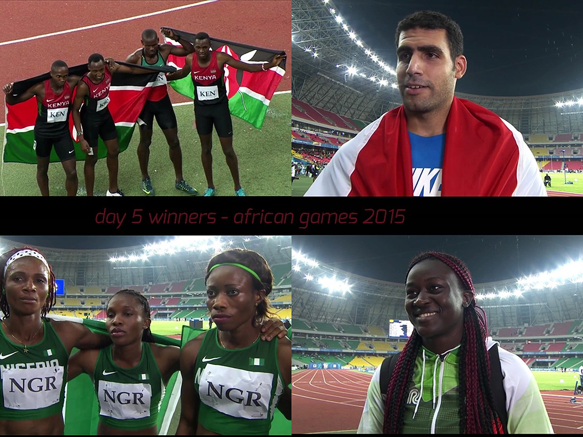 Some of the Day 5 winners at the 11th African Games in Brazzaville, Congo.