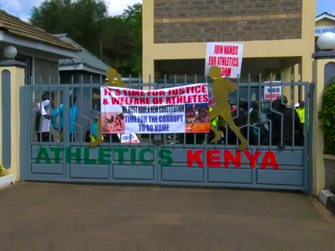 Kenyan athletes storm Athletics Kenya HQ in protest against corruption