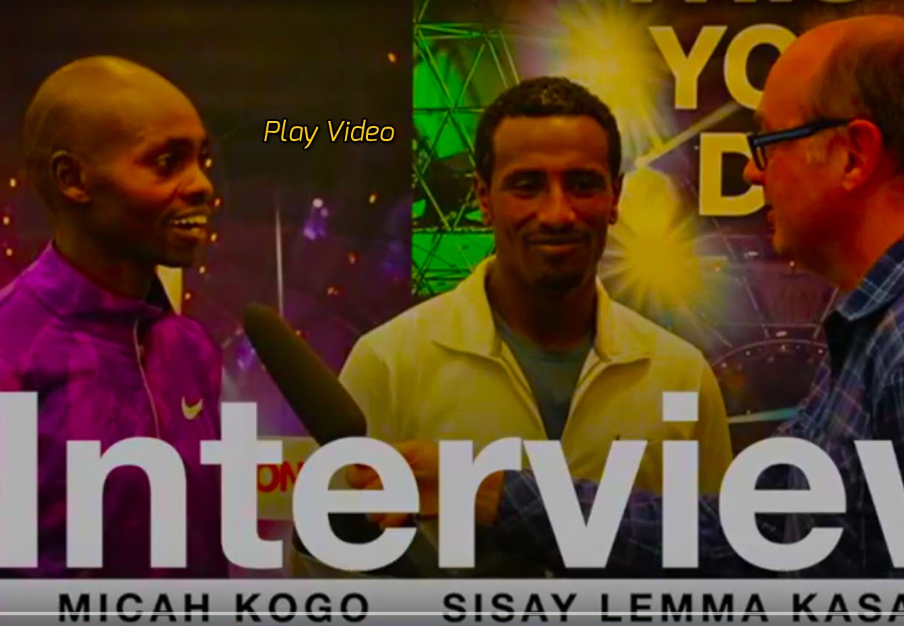 Ethiopian Sisay Lemma Kasaye and Kenyan Micah Kogo