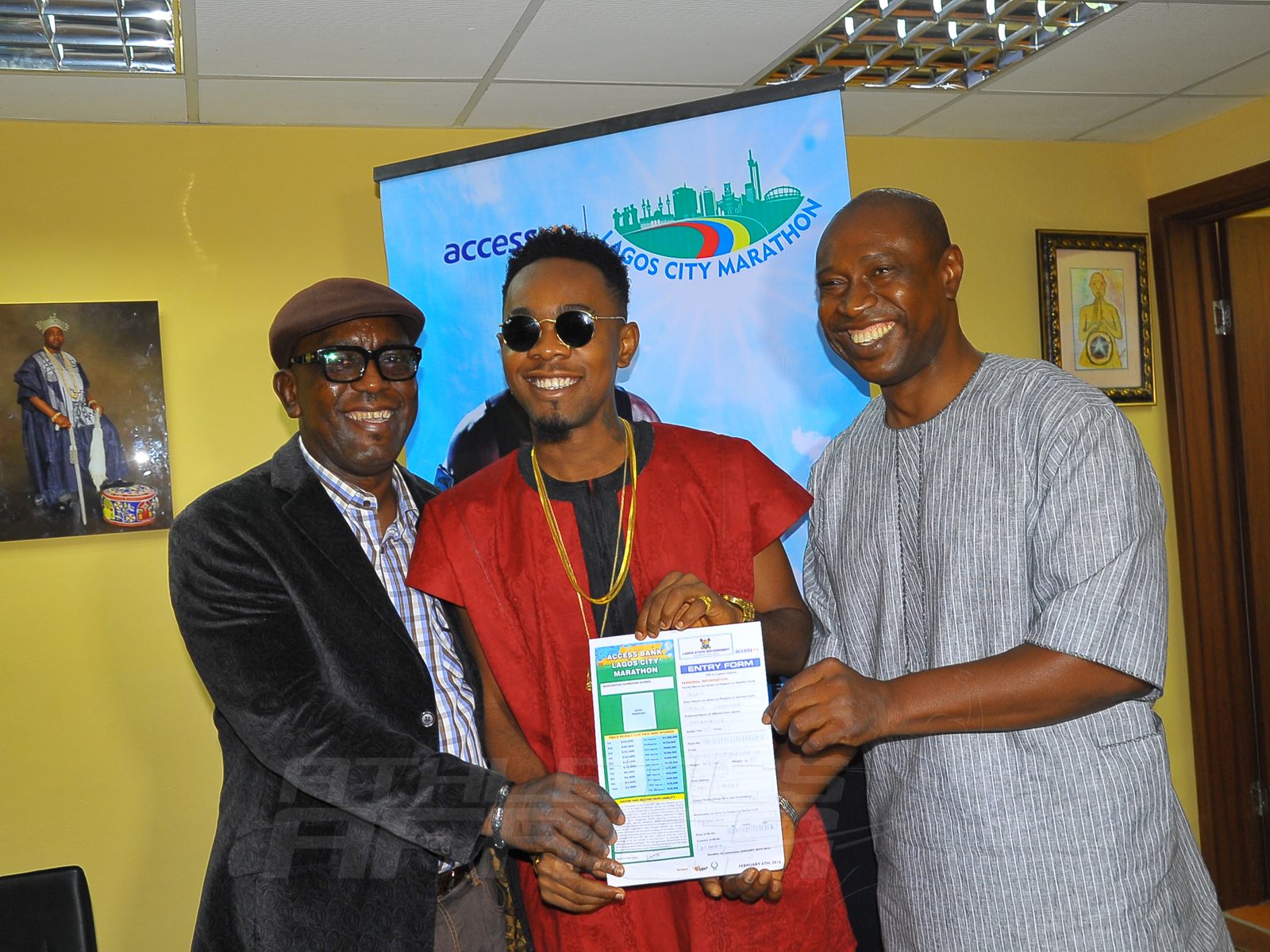 Nigeria dance-hall artiste Patrick Nnaemeka Okorie a.k.a Patoranking is the latest celebrity to sign on for the 2016 Access Bank Lagos City Marathon/Photo: Organisers
