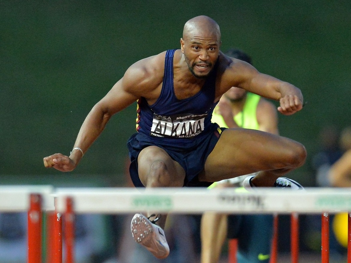 Antonio Alkana in the mens 110m hurdles during the ASA Night Series in Pretoria March 2016 / Photo: ASA