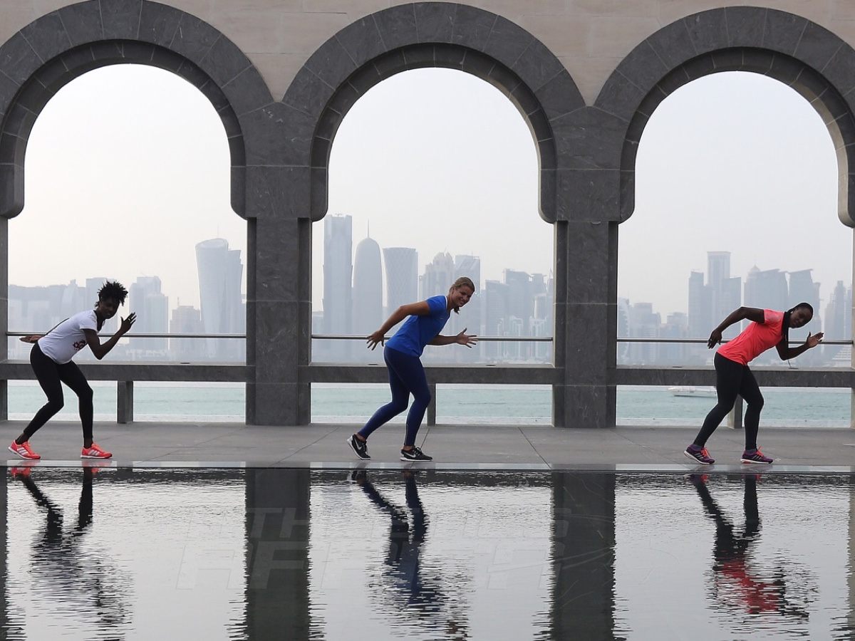 Sprinters at Museum of Islamic Arts in Doha, Qatar / Photo credit: Angelos Zymaras
