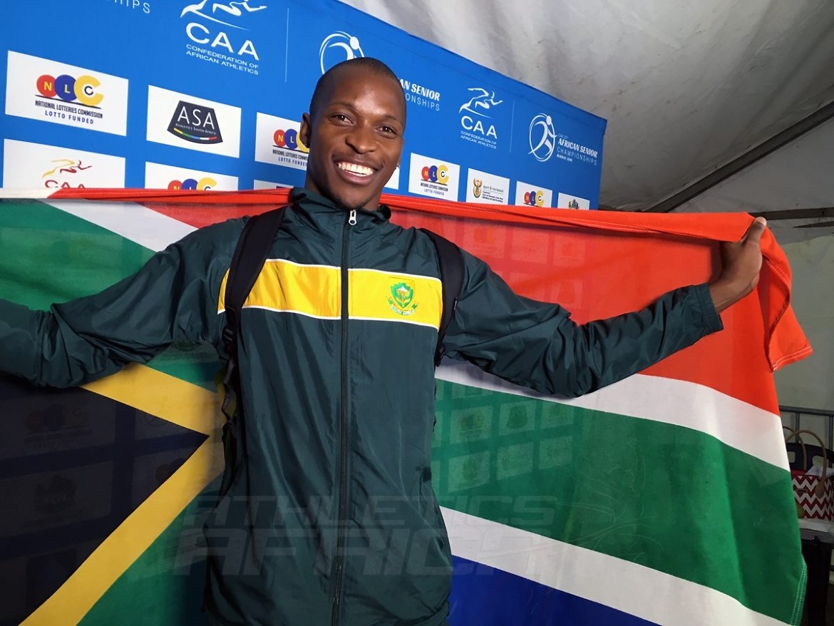 South Africa Luvo Manyonga wins Long Jump Silver medal at the 20th African Senior Championships – Durban 2016 / Photo: Yomi Omogbeja