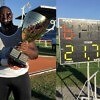 Nigeria's Stephen Mozia sets a new national Shot Put record at Usti nad Labem on Tuesday 19 July 2016.
