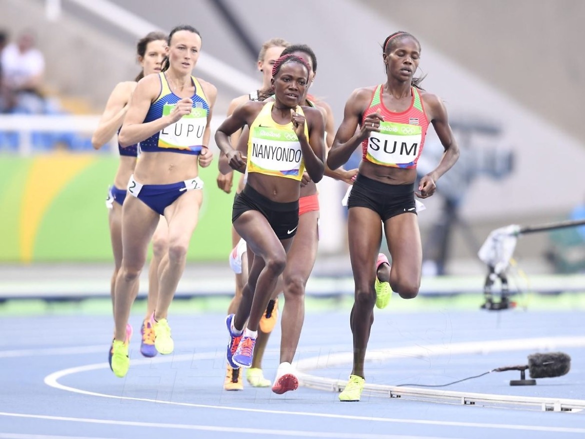 Eunice Sum of Kenya during the women's 800m Heats on day 6 of Athletics competition at the Rio 2016 Olympics / Photo credit: Norman Katende