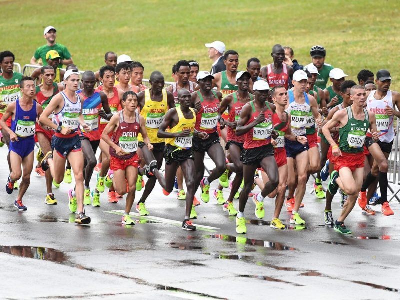Men's marathoners on the final day of competition at the Rio 2016 Olympics / Photo Credit: Norman Katende