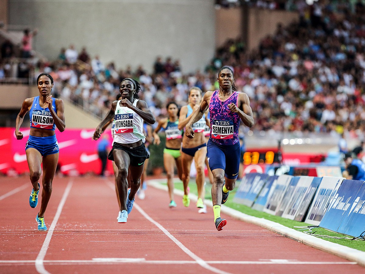 Caster Semenya (RSA) set a Diamond League Record, World Lead and Meeting Record of 1:55.27 in the Women's 800m at the 2017 Herculis EBS in Monaco Photo Credit: Philippe Fitte / IAAF