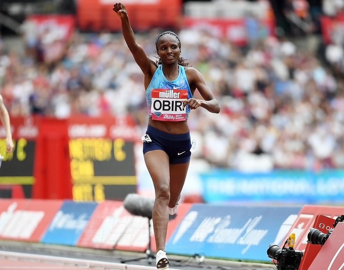 Hellen Obiri at the London Diamond League / Photo IDL/Errol Anderson