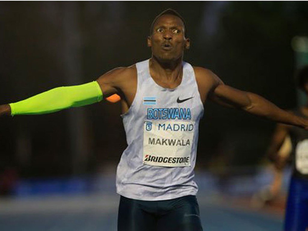 Isaac Makwala after winning in Madrid / Photo credit: Organisers / RFEO