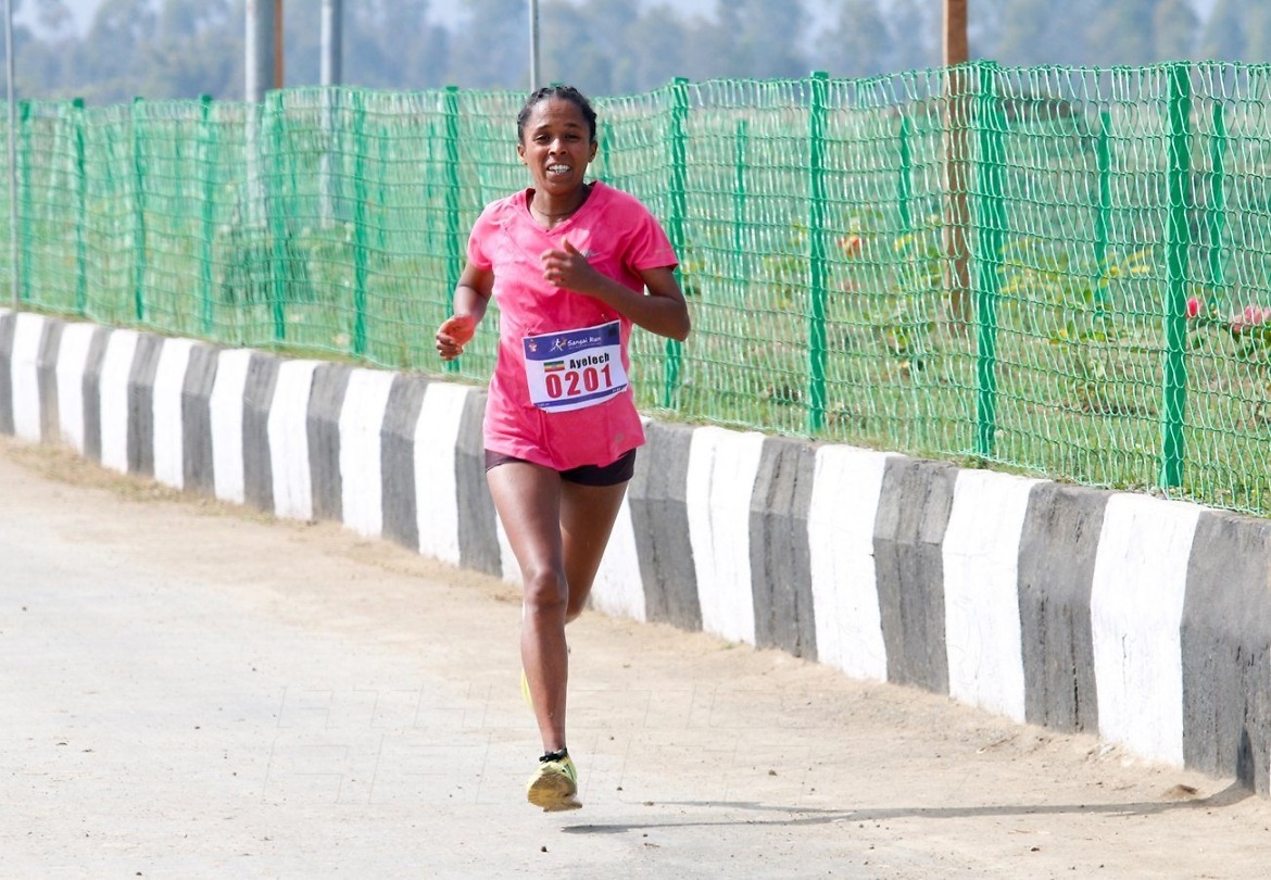 Ethiopian Ayelech Negussie has won the inaugural Sangai Run International Half Marathon / Photo: Organisers