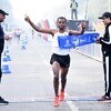Kenenisa Bekele, from Ethiopia winning the men's race at the Tata Steel Kolkata 25K 2017 / Photo credit: Procam International