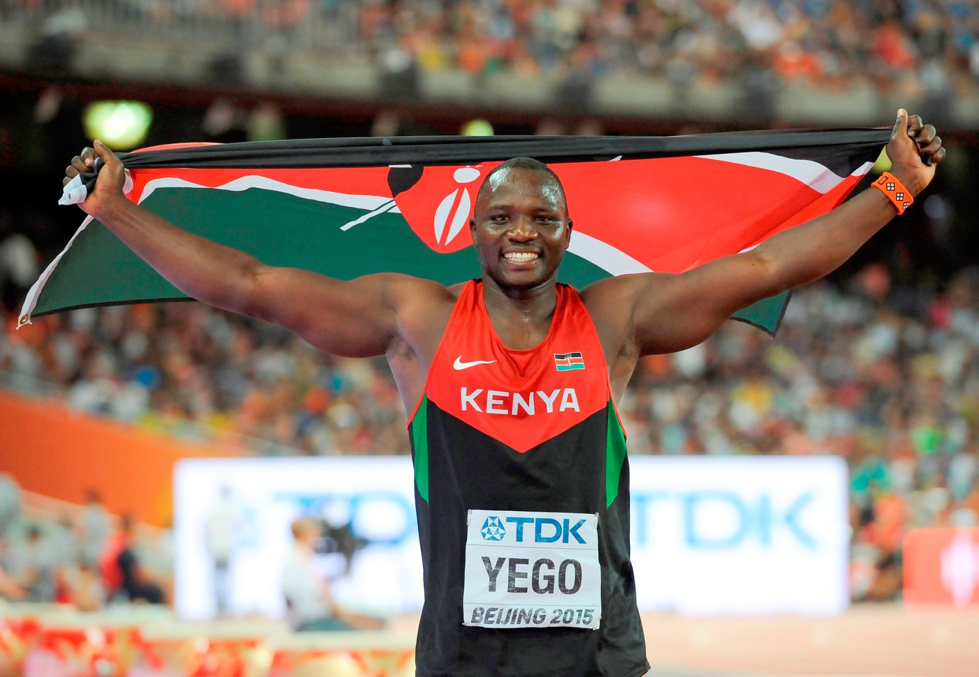 Julius Yego, the 2015 world Javelin Throw champion to compete at the Athletix Grand Prix. Photo Credit: Roger Sedres