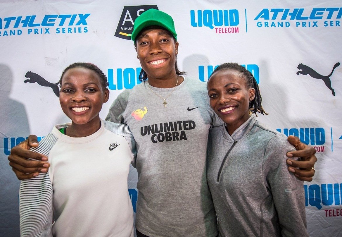 Halimah Nakaayi, Caster Semenya and Winnie Nanyondo. Photo Credit: Tobias Ginsberg
