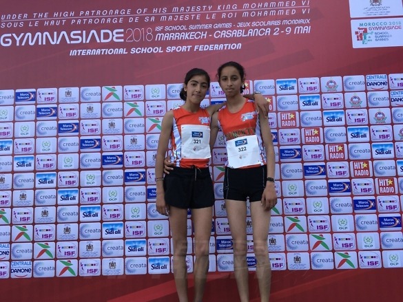 day1-girls3000m-gymnasiade2018 Meryem Azrour led a Moroccan 1-2 to the Girls 3000m podium, winning the final in 9:43.17 ahead of her compatriot Lamiae Himi, who took the silver in 9:43.31 at Gymnasiade 2018 / Photo Credit: Yomi Omogbeja