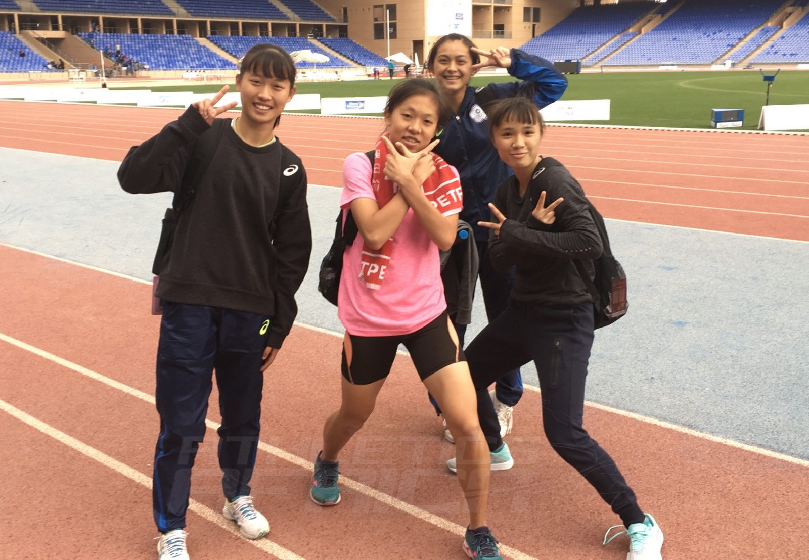 Chinese Taipei Girls 4x400m relay team at the Gymnasiade 2018 / Photo Credit: Yomi Omogbeja