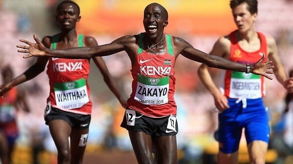 Edward Zakayo of Kenya wins the 5000m at the IAAF World U20 Championships Tampere 2018 / Photo Credit: Getty Images for IAAF