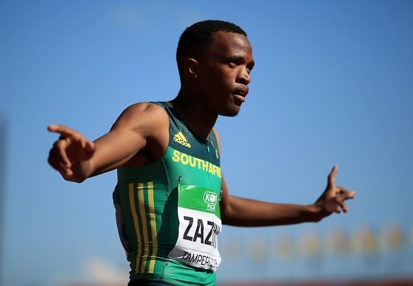 sokwakhana-zazini-tampere-2018-win Sokwakhana Zazini of South Africa wins the 400m hurdles at the IAAF World U20 Championships Tampere 2018 / Photo Credit: Getty Images for IAAF