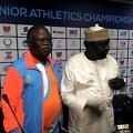 CAA President Hamad Kalkaba Malboum and Asaba 2018 LOC Chairman Solomon Ogba addressing the press at the joint LOC/CAA press Conference in Asaba, Nigeria - 30 July 2018. / Photo credit: LOC