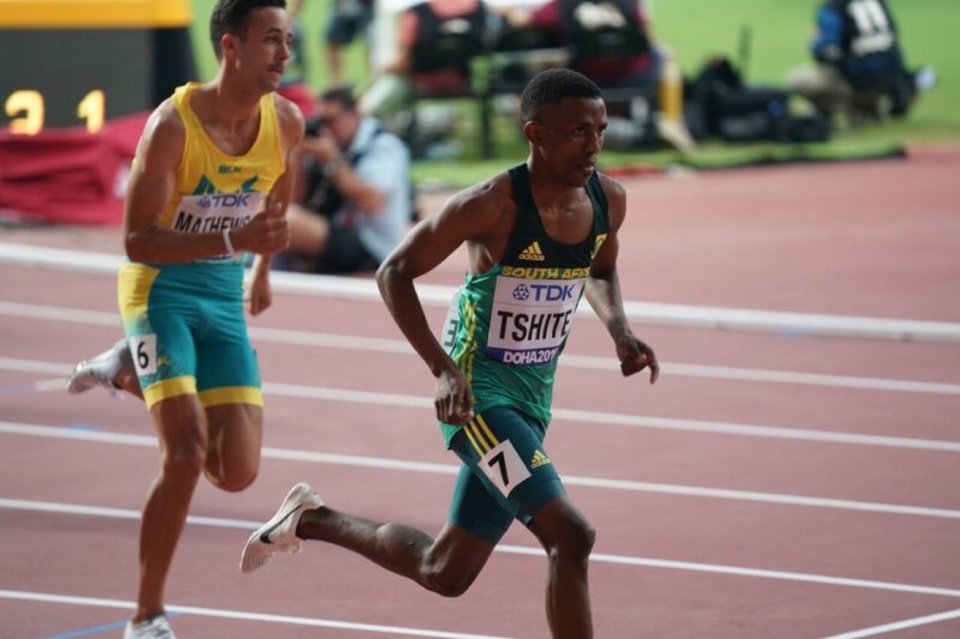 Tshepo Tshite in men's 800m in Doha / Photo credit: Getty Images for IAAF